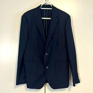 BONOBOS Italian Suit Jacket Slim Fit Navy-Blue Size 38S